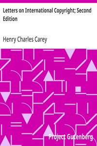 Cover of Letters on International Copyright; Second Edition