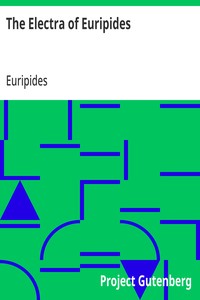 Cover of The Electra of Euripides Translated into English rhyming verse