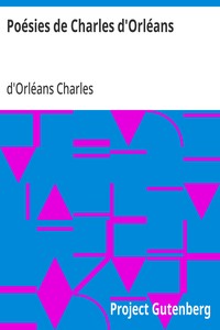 Cover of Poésies de Charles d'Orléans