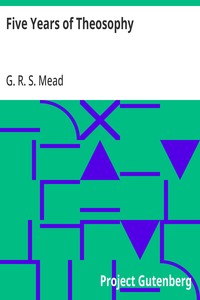 Cover of Five Years of Theosophy