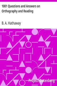 Cover of 1001 Questions and Answers on Orthography and Reading