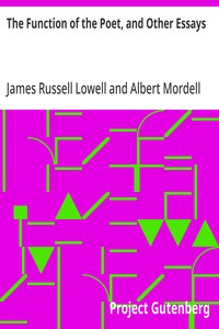 Cover of The Function of the Poet, and Other Essays