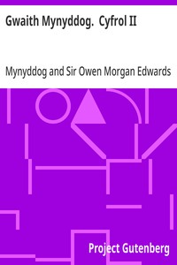 Cover of Gwaith Mynyddog. Cyfrol II