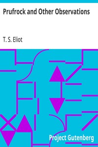 Cover of Prufrock and Other Observations