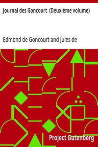 Cover of Journal des Goncourt (Deuxième volume) Mémoires de la vie littéraire