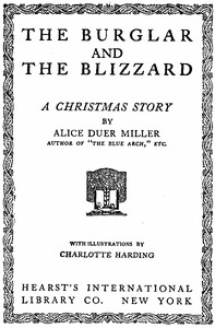 Cover of The Burglar and the Blizzard: A Christmas Story