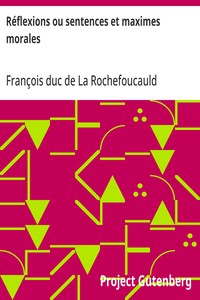 Cover of Réflexions ou sentences et maximes morales