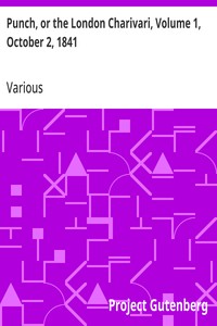 Cover of Punch, or the London Charivari, Volume 1, October 2, 1841