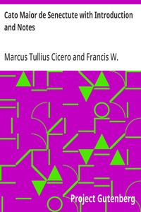 Cover of Cato Maior de Senectute with Introduction and Notes