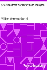 Cover of Selections from Wordsworth and Tennyson