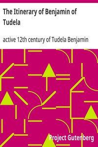 Cover of The Itinerary of Benjamin of Tudela
