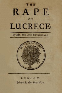 Cover of The Rape of Lucrece
