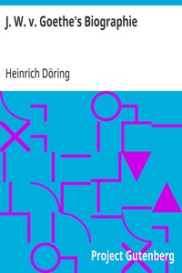 Cover of J. W. v. Goethe's Biographie