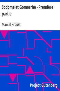 Cover of Sodome et Gomorrhe - Première partie