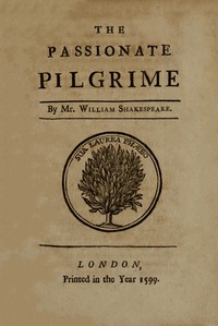 Cover of The Passionate Pilgrim