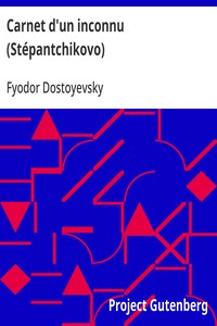 Cover of Carnet d'un inconnu (Stépantchikovo)