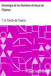 Cover of Etimología de los Nombres de Razas de Filipinas