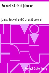 Cover of Boswell's Life of Johnson Abridged and edited, with an introduction by Charles Grosvenor Osgood
