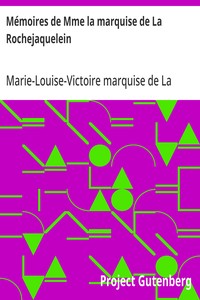 Cover of Mémoires de Mme la marquise de La Rochejaquelein écrits par elle-même