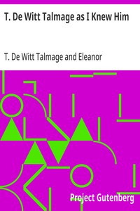 Cover of T. De Witt Talmage as I Knew Him