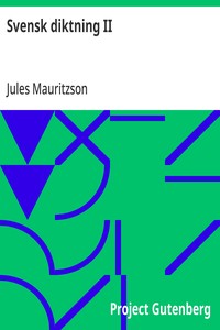 Cover of Svensk diktning II Selections from Swedish Poets with Brief Monographies