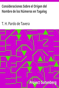 Cover of Consideraciones Sobre el Origen del Nombre de los Números en Tagalog