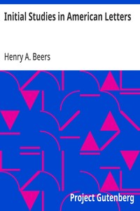Cover of Initial Studies in American Letters
