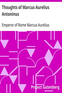 Cover of Thoughts of Marcus Aurelius Antoninus