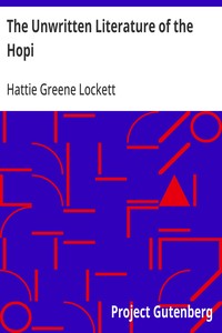 Cover of The Unwritten Literature of the Hopi