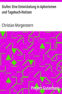 Cover of Stufen: Eine Entwickelung in Aphorismen und Tagebuch-Notizen