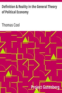Cover of Definition & Reality in the General Theory of Political Economy