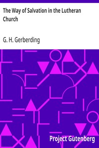 Cover of The Way of Salvation in the Lutheran Church
