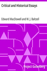 Cover of Critical and Historical Essays Lectures delivered at Columbia University