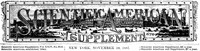 Cover of Scientific American Supplement, No. 620, November 19,1887