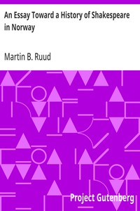 Cover of An Essay Toward a History of Shakespeare in Norway