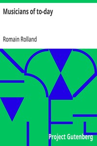 Cover of Musicians of to-day