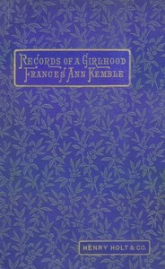 Cover of Records of a Girlhood