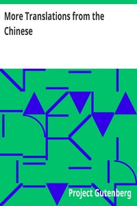 Cover of More Translations from the Chinese