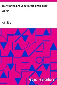 Cover of Translations of Shakuntala and Other Works