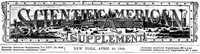 Cover of Scientific American Supplement, No. 643, April 28, 1888