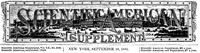 Cover of Scientific American Supplement, No. 508, September 26, 1885
