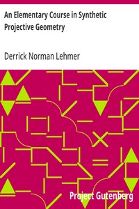 Cover of An Elementary Course in Synthetic Projective Geometry