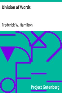 Cover of Division of Words Rules for the Division of Words at the Ends of Lines, with Remarks on Spelling, Syllabication and Pronunciation