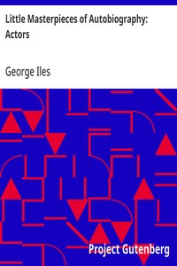 Cover of Little Masterpieces of Autobiography: Actors