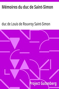 Cover of Mémoires du duc de Saint-Simon Siècle de Louis XIV, la régence, Louis XV