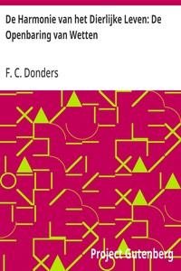 Cover of De Harmonie van het Dierlijke Leven: De Openbaring van Wetten