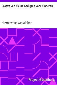 Cover of Proeve van Kleine Gedigten voor Kinderen