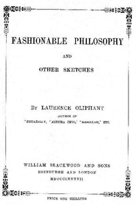 Cover of Fashionable Philosophy, and Other Sketches