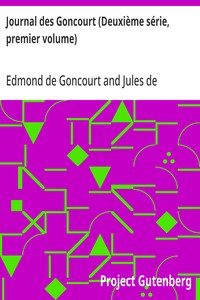Cover of Journal des Goncourt (Deuxième série, premier volume) Mémoires de la vie littéraire