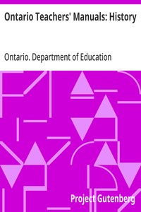 Cover of Ontario Teachers' Manuals: History